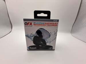 QFX HP-E50 Splashproof Bluetooth v5.3 Rechargeable TWS Earbuds with Charging Cas